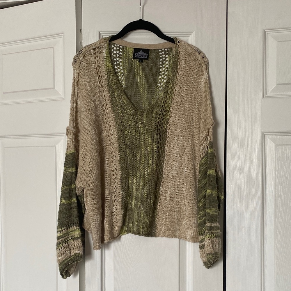 Angie’s Open Weave Pullover Sweater
